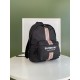 Logo and Icon Stripe Print Backpack High