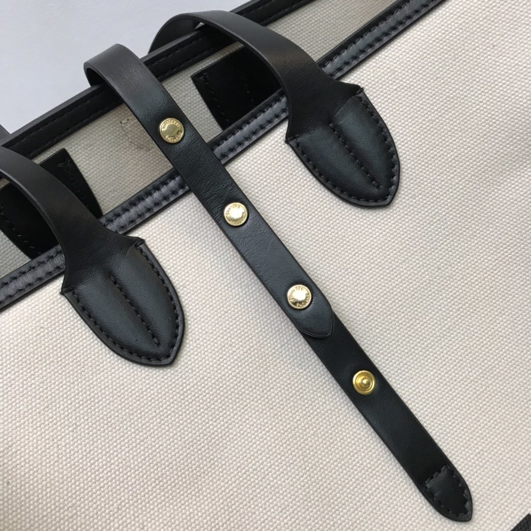 The Medium Soft Cotton Canvas Belt Bag Black High