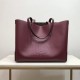 Burberry Leather Tote Burgundy High