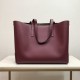 Burberry Leather Tote Burgundy High