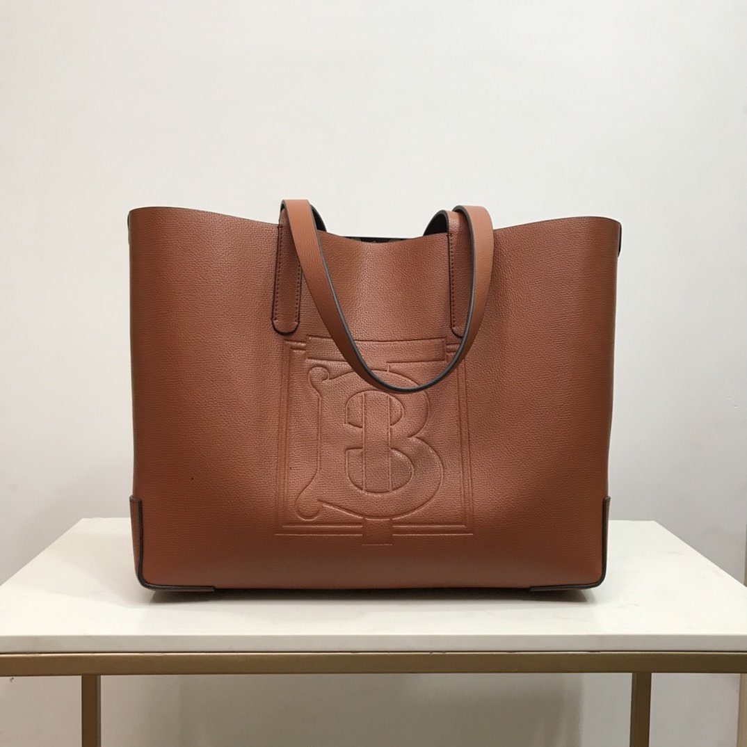 Burberry Leather Tote Brown High