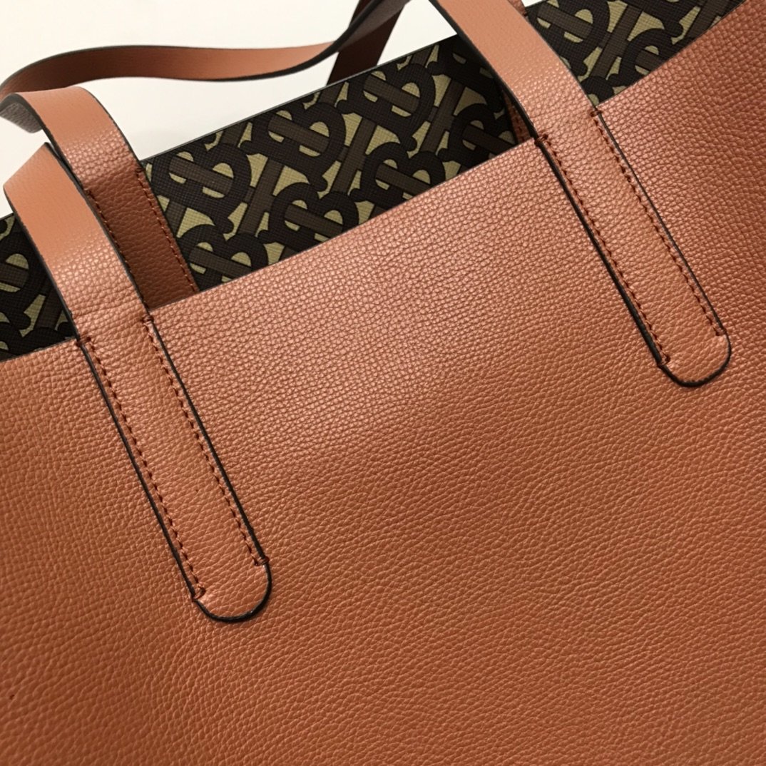 Burberry Leather Tote Brown High