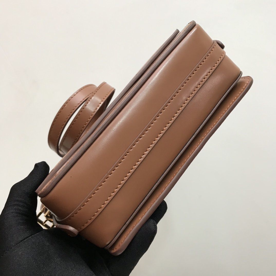 Small Leather Grace Bag Tan High