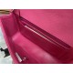 Mini CLASSIC HANDBAG Grained Calfskin Fuchsia Silver Metal A