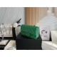 Mini CLASSIC HANDBAG Grained Calfskin Green Silver Metal A