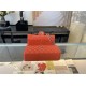 Medium CLASSIC HANDBAG Lambskin Orange Silver Metal A