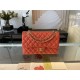 Medium CLASSIC HANDBAG Lambskin Orange Gold Metal A