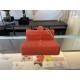 Medium CLASSIC HANDBAG Lambskin Orange Gold Metal A