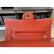 Medium CLASSIC HANDBAG Lambskin Orange Gold Metal A