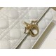 BOLSO MISS DIOR TOP HANDLE Cannage Lambskin White High