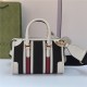 Gucci Mini canvas top handle bag 715771 White/Black High