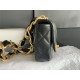 MINI FLAP BAG AS3213 Lambskin & Gold-Tone Metal Black A