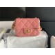 MINI FLAP BAG AS3213 Lambskin & Gold-Tone Metal Pink A