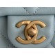 MINI FLAP BAG AS3213 Lambskin & Gold-Tone Metal Blue A