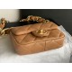 MINI FLAP BAG AS3213 Lambskin & Gold-Tone Metal Caramel A