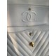 Medium CLASSIC HANDBAG Chevrons Pattern Lambskin White Gold Metal A