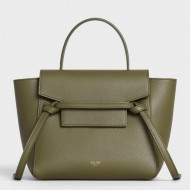 Celine Nano Belt Bag In Army Green Grained Calfskin High