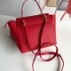 Celine Nano Belt Bag In Red Grained Calfskin High