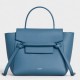 Celine Nano Belt Bag In Slate Blue Grained Calfskin High