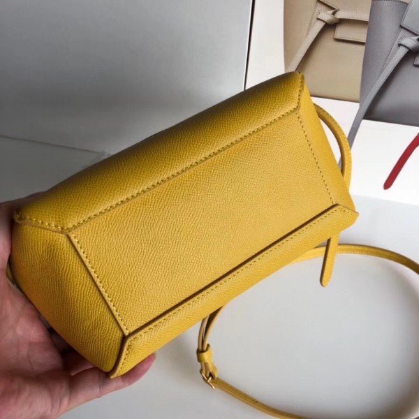 Celine Nano Belt Bag In Ocre Grained Calfskin High