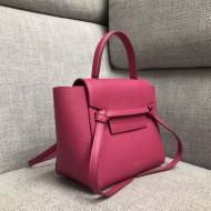 Celine Nano Belt Bag In Raspberry Grained Calfskin High