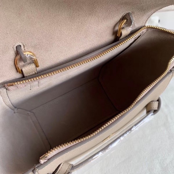 Celine Nano Belt Bag In Light Taupe Grained Calfskin High