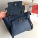 Celine Micro Belt Bag In Abyss Blue Grained Calfskin High