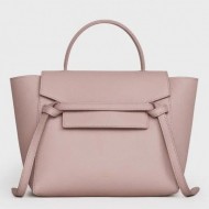 Celine Micro Belt Bag In Vintage Pink Grained Calfskin High