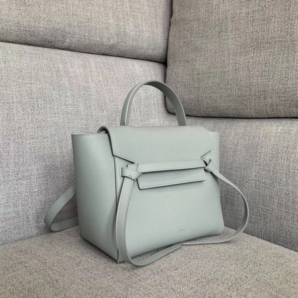 Celine Micro Belt Bag In Mineral Grained Calfskin High