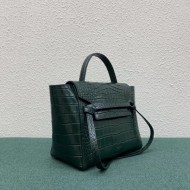 Celine Micro Belt Bag In Amazone Crocodile Embossed Calfskin High