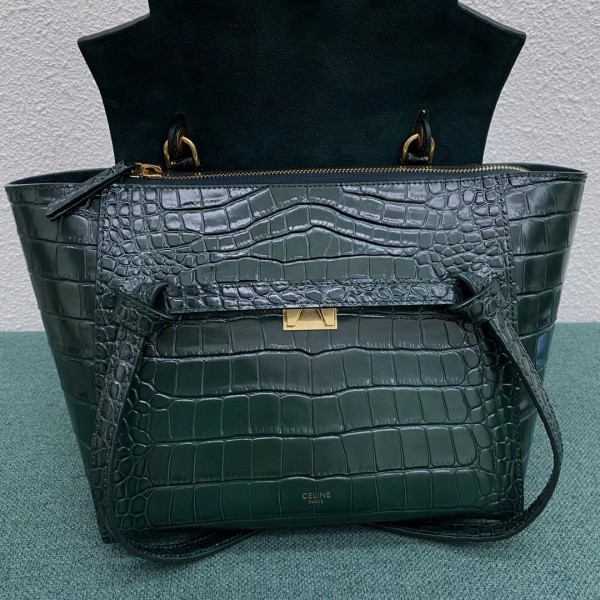 Celine Micro Belt Bag In Amazone Crocodile Embossed Calfskin High