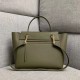 Celine Mini Belt Bag In Army Green Grained Calfskin High