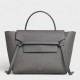 Celine Mini Belt Bag In Grey Grained Calfskin High