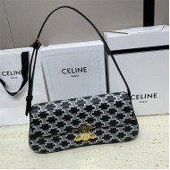 CELINE LOLA BAG MEDIUM IN TRIOMPHE CANVAS AND CALFSKIN High