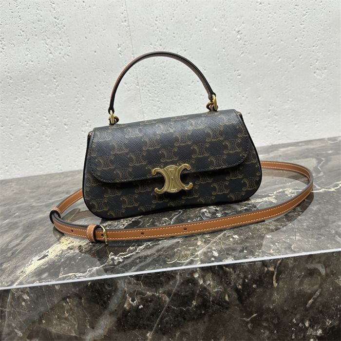 CELINE LOLA TEEN IN TRIOMPHE CANVAS AND CALFSKIN High