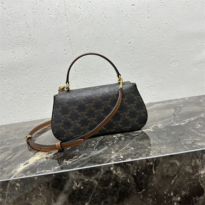 CELINE LOLA TEEN IN TRIOMPHE CANVAS AND CALFSKIN High