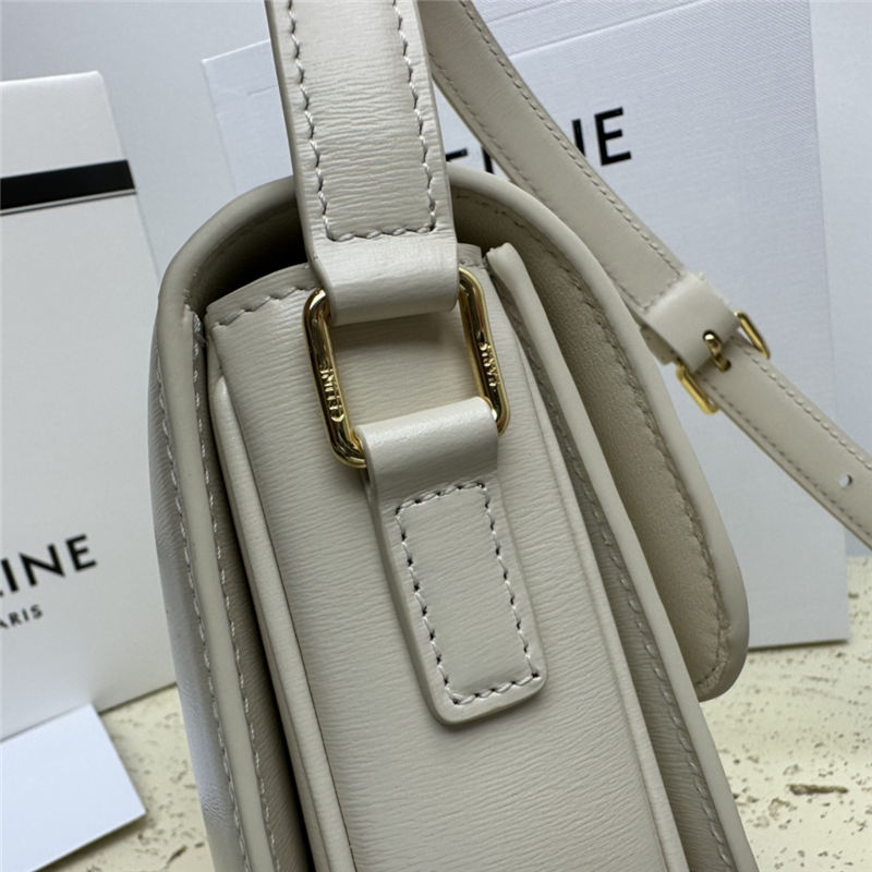 Celine Teen Triomphe Bag Shiny Calfskin Beige High