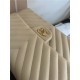 Medium CLASSIC HANDBAG Chevrons Pattern Lambskin Beige Gold Metal A