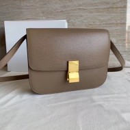 Celine Medium Classic Box Bag In Glazed Nut Liege Calfskin High