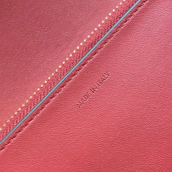 Celine Medium Classic Box Bag In Red Box Calfskin High