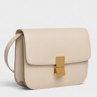 Celine Medium Classic Box Bag In Liene Box Calfskin High