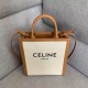 Celine Small Vertical Cabas Bag In Canvas With Logo Print High