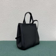 Celine Small Folded Cabas In Black Grained Calfskin High