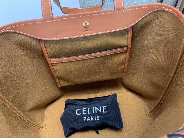 Celine Medium Cabas Bag in Triomphe Canvas High