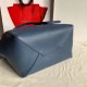 Celine Cabas Phantom Small Bag In Navy Blue Calfskin High