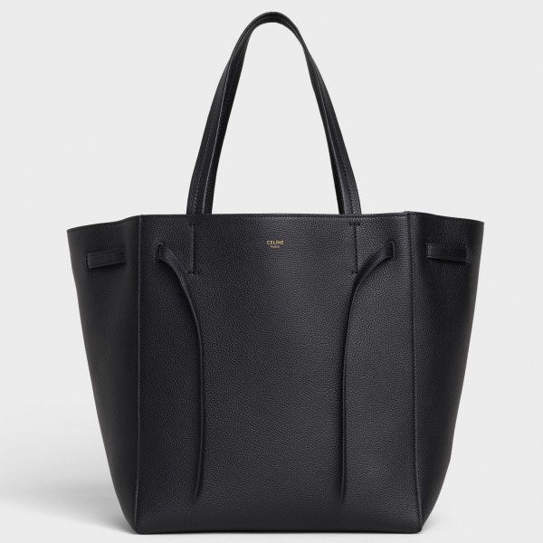 Celine Cabas Phantom Small Bag In Black Calfskin High