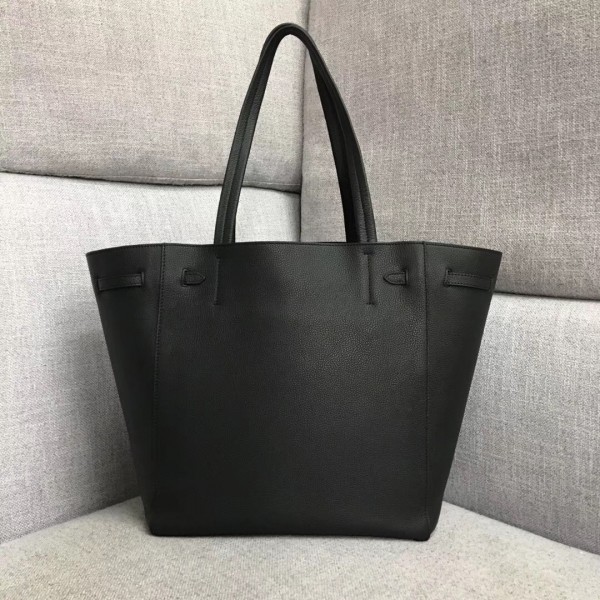 Celine Cabas Phantom Small Bag In Black Calfskin High