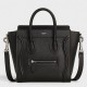 Celine Nano Luggage Bag In Black Drummed Calfskin High