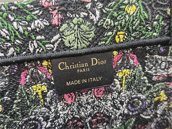 MEDIUM Dior BOOK TOTE Butterfly Around The World Embroidery High