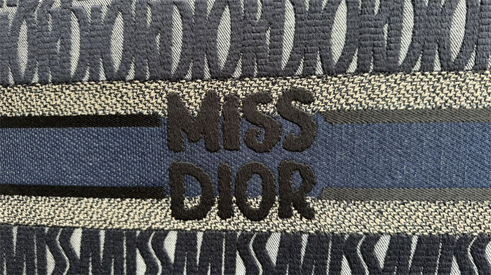 MEDIUM Dior BOOK TOTE Miss Dior Allover Embroidery Denim High